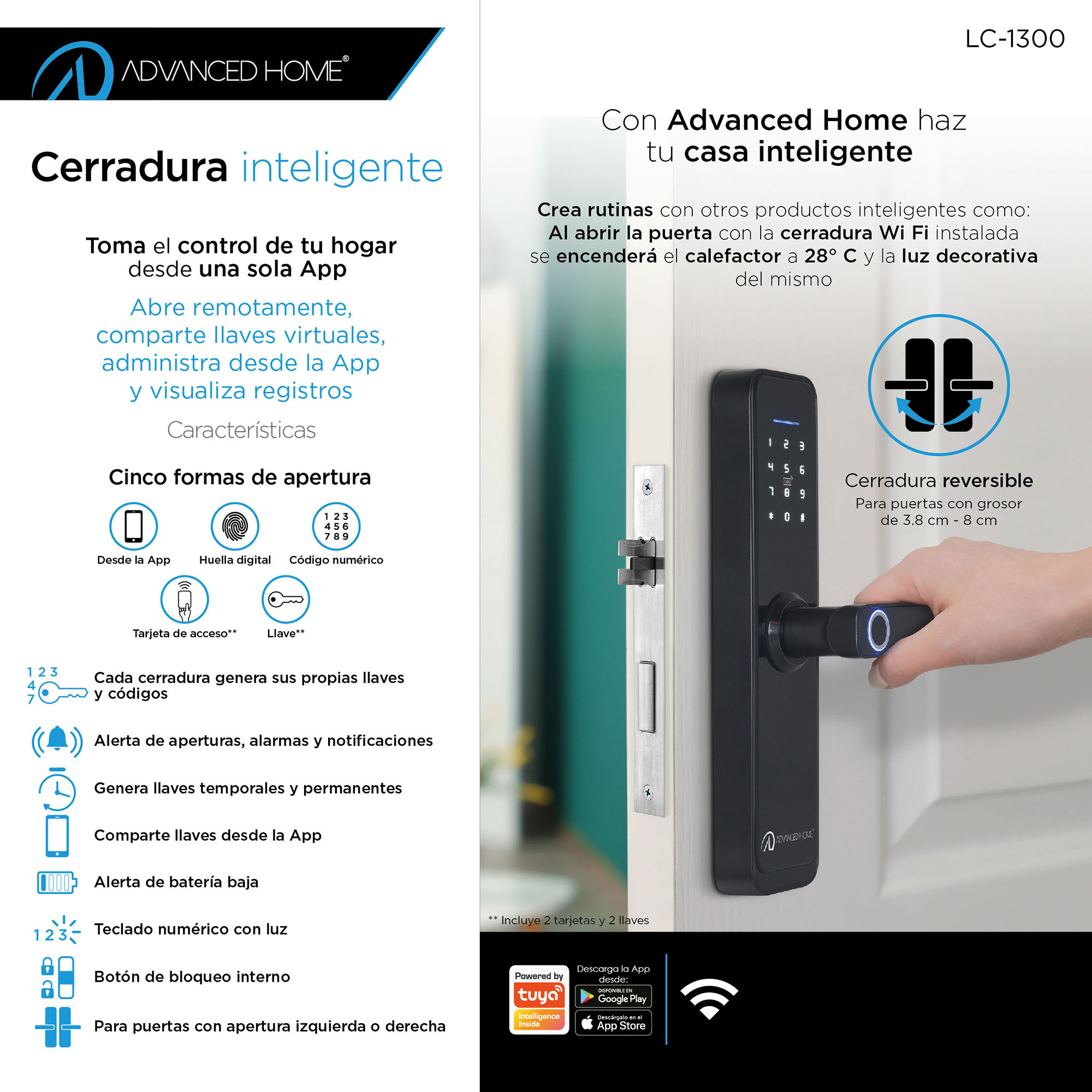 Cerradura Inteligente (LC-1300) – Advanced Home